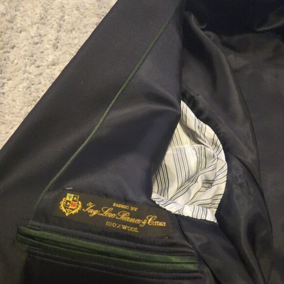 Brooks Brothers 1818 Madison X Loro Piana 40L Gold  Buttons Blazer Navy Blue - Picture 6 of 10